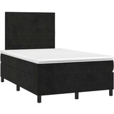 Box spring krevet s madracem crni 120 x 200 cm baršunasti | shoptok.hr