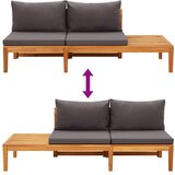  3-dijelna vrtna garnitura s tamnosivim jastucima bagremovo drvo | shoptok.hr