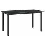  7-dijelni vrtni blagovaonski set aluminijski crni | shoptok.hr