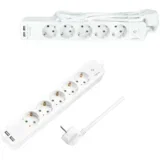 produžni kabl 5 mesta, 2 USB, prekidač, 1.5m, beli ( 4783 )