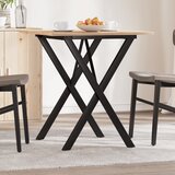 vidaXL Blagovaonski stol X-oblika 70x70x75 cm od borovine i željeza Cijene