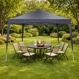gazebo tenda siva - 3 × 3 m