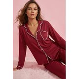 TRENDYOLMILLA ženski set pidžama Thmss26Pt00051, burgundska-bordo Cene