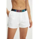 Calvin Klein Underwear Bombažne pižama kratke hlače bela barva, 000QS7194E