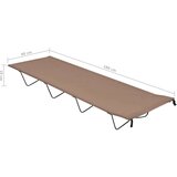  Kreveti za kampiranje 2kom 180x60x19cm tkanina/čelik smeđe-sivi | shoptok.hr