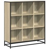 vidaXL Polica za knjige Sonoma hrast Konstruirano drvo i metal | shoptok.hr