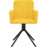  Vrtljiv jedilni stol 2 kosa rumen žamet | Shoptok.si