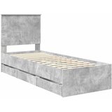  Krevetna konstrukcija s ladicama Betonski sivi 75 x 190 cm Slike