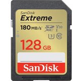 San Disk Extreme 128GB SDXC spominska kartica + 1 leto RescuePRO Deluxe do180MB/s & 90MB/s branje/zap | Shoptok.si