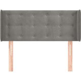  Uzglavlje s ušima svjetlosivo 83x16x78/88 cm baršunasto | shoptok.hr