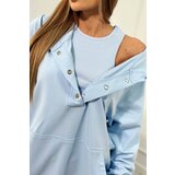 Kesi Set of 3-in-1 sweatshirt, top and short leggings blue | shoptok.hr