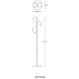 Zuma line F0574-03N-V6AA - podna lampa fores 3xG9/33W/230V zlatna | Eponuda.com