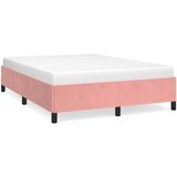 The Living Store Posteljni okvir roza 140x190 cm žamet - Posteljni Okvir, (21493285) | Shoptok.si