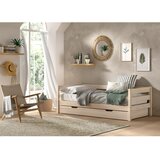 Vipack Otroška postelja iz masivnega bora z dodatnim ležiščem z letvenim dnom 90x200 cm v naravni barvi Margrit – | Shoptok.si