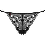 Obsessive Intensa - čipkaste tange s naramenicama (crne) - L/XL | shoptok.hr