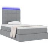  Krevet s prostorom za pohranu s LED-om s madracem Svijetlo siva | shoptok.hr