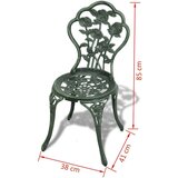 Bistro garnitura 3-delna liti aluminij zelena | Shoptok.si