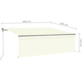  Automatska tenda na uvlačenje s roletom 4 x 3 m krem | shoptok.hr