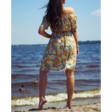 Resti Women's floral mini dress a'la hiszpanka in beige | Eponuda.ba