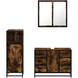  3-dijelni set kupaonskog namještaja boja hrasta drveni | shoptok.hr