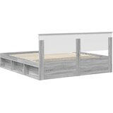  Krevetna konstrukcija s uzglavljem Siva Sonoma 200 x 200 cm | shoptok.hr