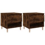 vidaXL Nočna omarica 2 kosa dimljen hrast 50x46x50 cm inženirski les | Shoptok.si