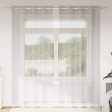 zavjesa sa zavjesama 2 pcs Krema 260 x 140 cm Poliester