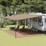  Tepih za šator smeđesivi 400 x 700 cm HDPE | shoptok.hr