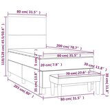  Kreveta s oprugama i madrac tamnosivi 80x200cm od tkanine | shoptok.hr