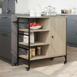  Kolica boja hrasta 87 5x38 5x84 5cm konstruirano drvo | shoptok.hr