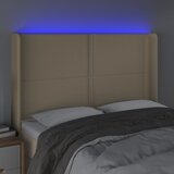  LED uzglavlje krem 147 x 16 x 118/128 cm od tkanine | Eponuda.ba