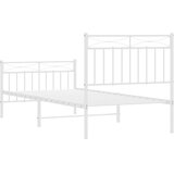  Metalni okvir kreveta uzglavlje i podnožje bijeli 90x190 cm | Eponuda.com