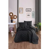 Solid - Black Black Single Bedspread Set