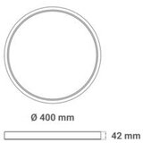 Greentech LED okrogla stropna svetilka CLE-36W (36 W, Ø x V: 40 cm x 42 mm, Topla bela) Cene