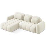 Makamii Bež sklopiva/s prostorom za odlaganje kutna garnitura od bouclé tkanine (s lijevim kutom/s ležaljkom) Pele – | shoptok.hr