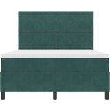 vidaXL Box Spring Krevet s Madracem Tamnozelena 140x200 cm Baršun | shoptok.hr
