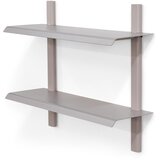 Spinder Design Sivo-bež večnivojska kovinska polica 60 cm Hola – | Shoptok.si