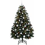  Umjetno božićno drvce zeleno s kuglicom 150 cm 150 LED lampica | shoptok.hr