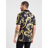 Versace Jeans Couture Majica 'Magliette' tamno smeđa / žuta / crna / prljavo bijela | shoptok.hr