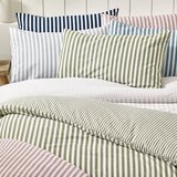 Catherine Lansfield Siva flanelska posteljina za bračni krevet 200x200 cm Stripe – | shoptok.hr