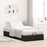vidaXL Otomanski posteljni okvir brez vzmetnice črn 90x200 cm blago Cene