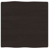 Stolna ploča tamnosmeđa 60x60x(2-4) cm obrađena hrastovina | shoptok.hr