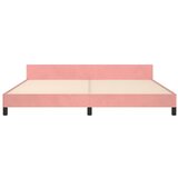  Za krevet s uzglavljem ružičasti 200x200 cm baršunasti | shoptok.hr