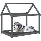 Krevet za pse sivi 111x80x100 cm od masivne borovine | Eponuda.ba