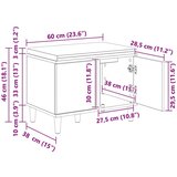  Klupa za hodnik s jastukom Dimljeni hrast 60 x 38 x 46 cm | shoptok.hr