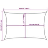  Jedro za zaštitu od sunca 160 g/m² pravokutno pijeska 4x6m HDPE | shoptok.hr