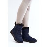 Boto Women's snow boots with zipper and fur lining navy blue Zeuna | Shoptok.si