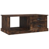 Maison Chic Klubska mizica - kavna mizica - Nizka mizica dimljeni hrast 90x50x35 cm inženirski les, (21754228) Cene