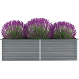  Vrtna sadilica od pocinčanog čelika 160 x 40 x 45 cm siva | shoptok.hr