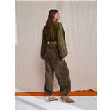 Dilvin 70928 Waist Fold Cargo Pants-Khaki | shoptok.hr